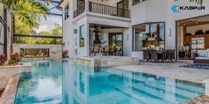 pool in large house outside in florida
